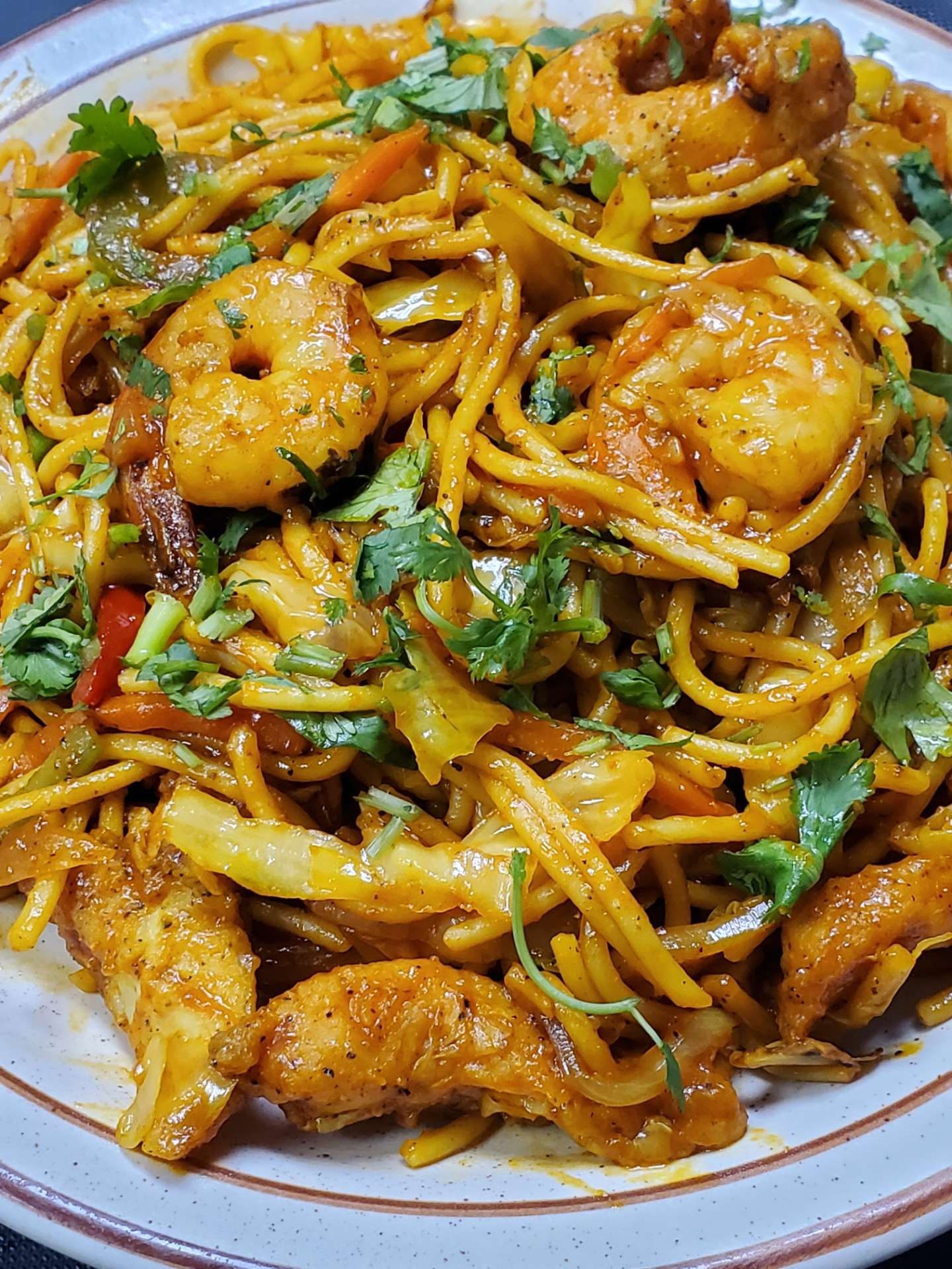 Chicken & Shrimp Chow Mein.