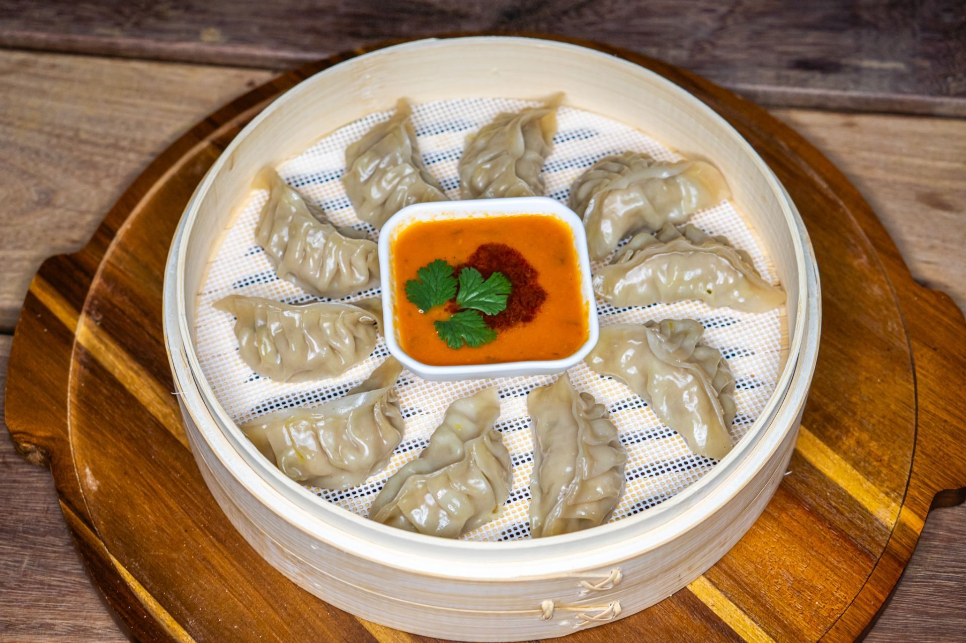 Steamed Paneer Momo.